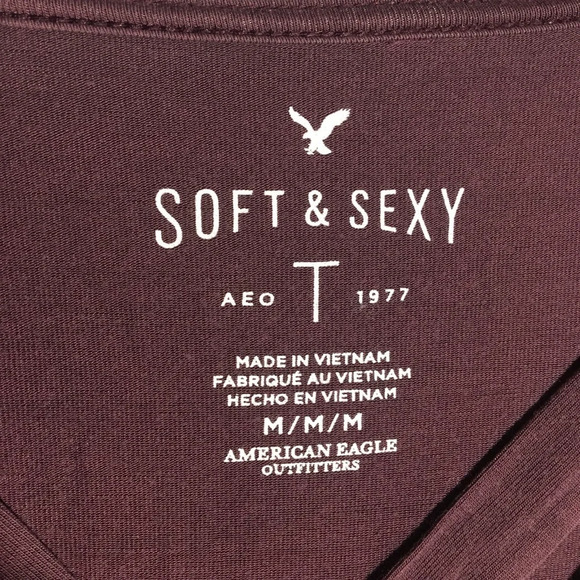 Womens American Eagle Blouse Soft and Sexy Purple Whimsigoth Summer Spring - Picture 2 of 6